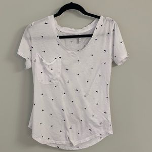 White T-Shirt with palm trees